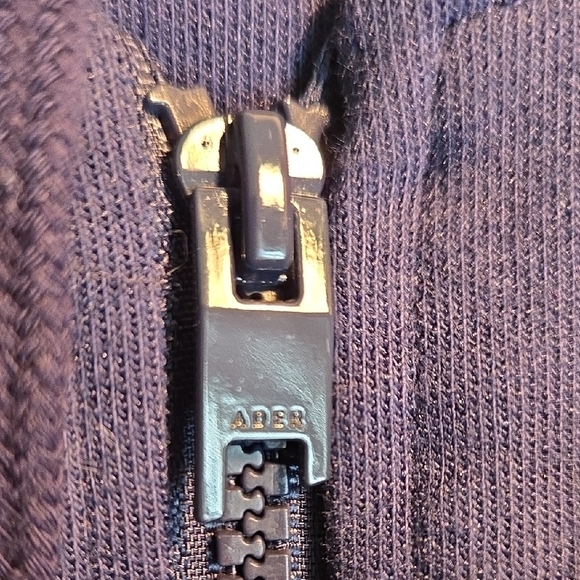 2019 Adererror Navy Blue Zip-Up Front And Rear Hoodie - Picture 12 of 13